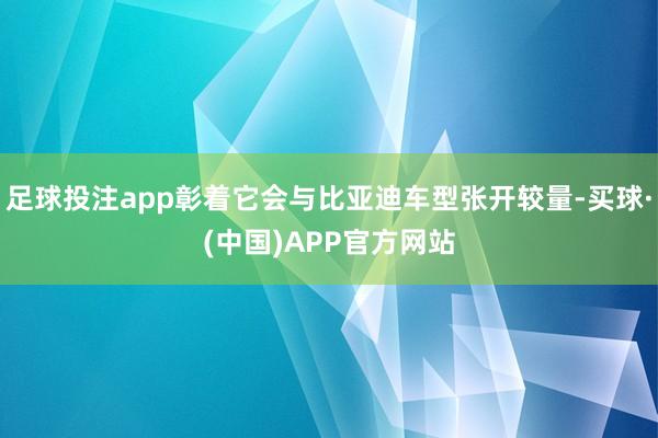 足球投注app彰着它会与比亚迪车型张开较量-买球·(中国)APP官方网站