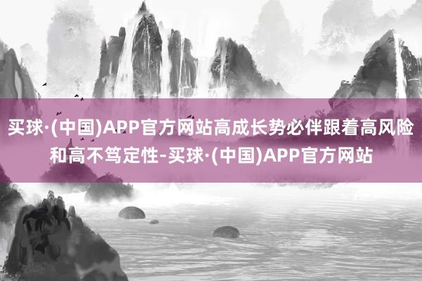 买球·(中国)APP官方网站高成长势必伴跟着高风险和高不笃定性-买球·(中国)APP官方网站