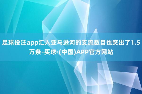 足球投注app汇入亚马逊河的支流数目也突出了1.5万条-买球·(中国)APP官方网站