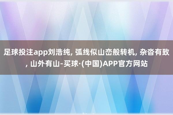 足球投注app刘浩纯, 弧线似山峦般转机, 杂沓有致, 山外有山-买球·(中国)APP官方网站