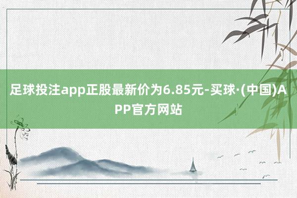 足球投注app正股最新价为6.85元-买球·(中国)APP官方网站