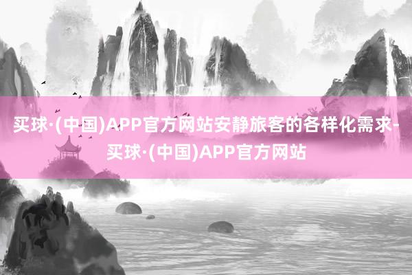 买球·(中国)APP官方网站安静旅客的各样化需求-买球·(中国)APP官方网站