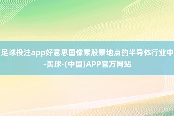 足球投注app好意思国像素股票地点的半导体行业中-买球·(中国)APP官方网站