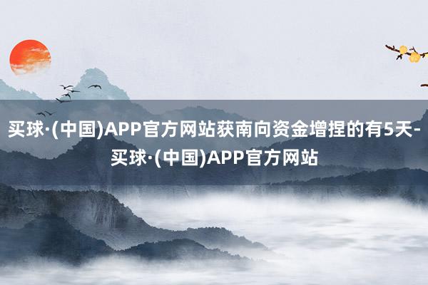 买球·(中国)APP官方网站获南向资金增捏的有5天-买球·(中国)APP官方网站