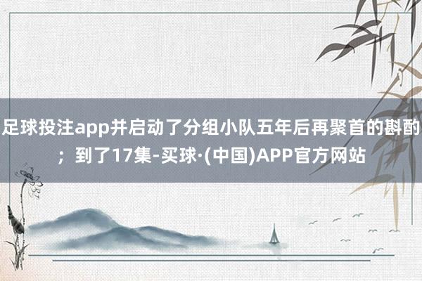 足球投注app并启动了分组小队五年后再聚首的斟酌；到了17集-买球·(中国)APP官方网站