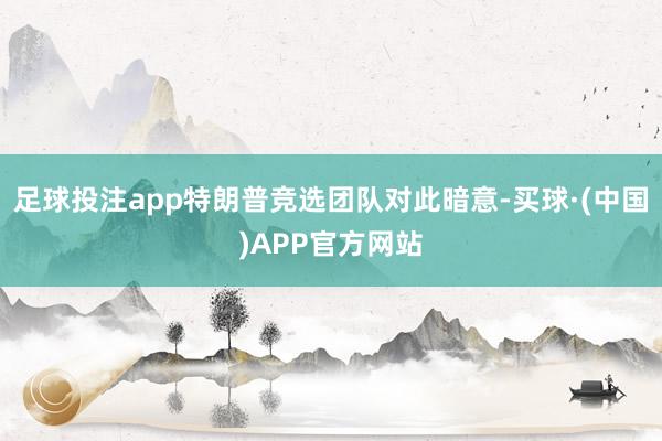 足球投注app特朗普竞选团队对此暗意-买球·(中国)APP官方网站