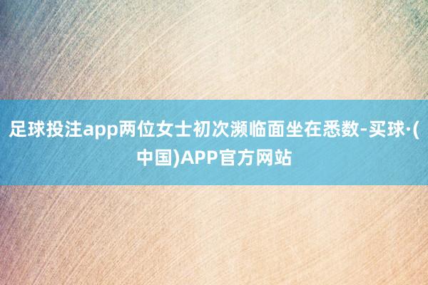 足球投注app两位女士初次濒临面坐在悉数-买球·(中国)APP官方网站