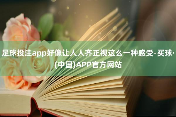 足球投注app好像让人人齐正视这么一种感受-买球·(中国)APP官方网站