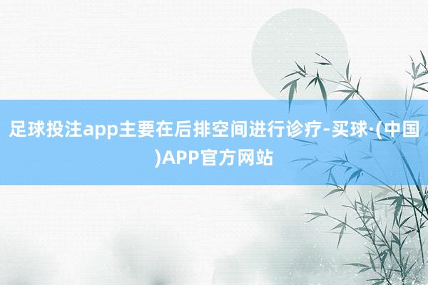 足球投注app主要在后排空间进行诊疗-买球·(中国)APP官方网站