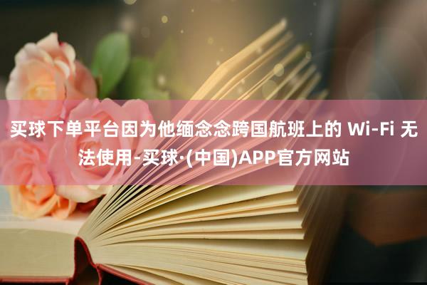 买球下单平台因为他缅念念跨国航班上的 Wi-Fi 无法使用-买球·(中国)APP官方网站