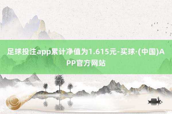 足球投注app累计净值为1.615元-买球·(中国)APP官方网站