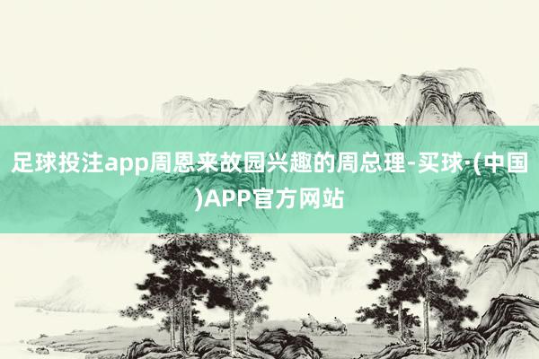 足球投注app周恩来故园兴趣的周总理-买球·(中国)APP官方网站