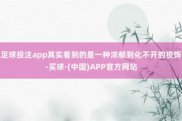 足球投注app其实看到的是一种浓郁到化不开的狡饰-买球·(中国)APP官方网站