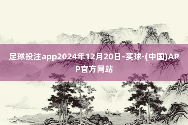 足球投注app2024年12月20日-买球·(中国)APP官方网站