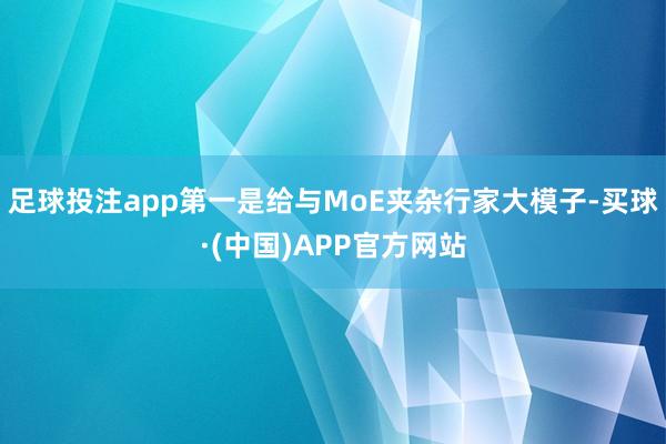 足球投注app第一是给与MoE夹杂行家大模子-买球·(中国)APP官方网站